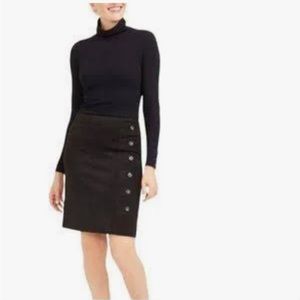 J McLaughlin- Black faux suede skirt sz 4